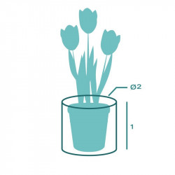 Pot de fleur Textile sur mesure Rond