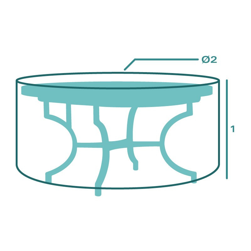 Housse de protection de Table Basse Ronde SUR MESURE