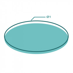 bache  de protection à plat ronde sur mesure