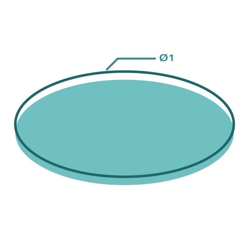 bache  de protection à plat ronde sur mesure