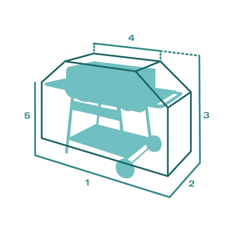 funda de protección  Barbacoa con carro A MEDIDA