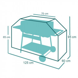 Funda de protección Barbacoa con ruedas 125 x 60 x h 90 cm ESTANDAR